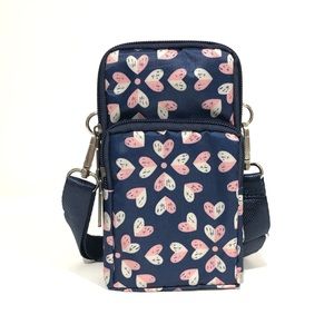 Heart Print Cellphone Crossbody/Armband Bag